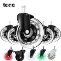 Toco Heavy Duty PU Chair Casters Silent Swivel Furniture Caster Wheels Metal PU Office Chair Casters