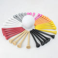 Wholesale OEM Custom Logo 42mm/54mm/83mm Professional Various Multiple Color Bamboo Rubber Wooden Plastic Golf Tees