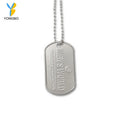 Custom Embossed Dog Tags Necklace ID Name Tag Necklace Ball Chain 76cm