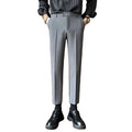 Summer British Trousers Men's Business Straight Slim Fit Plus Size Casual Suit Pants