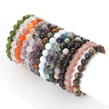 Natural Gemstone Bangles Healing Stone Beads Bracelets for Women Jewelry Pulsera Mujeresbracelets De Pierre Gemme Naturelles