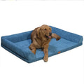 Wholesale Custom Pet Sofa Bed Durable Waterproof Removable Washable Cover Memory Foam Dog Pet Bed Customized Logo Solid Bed Nest