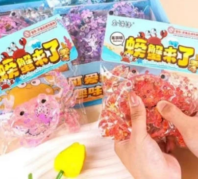 Glittering Jingle Bell Maltose Squishy Toy - Sparkling Candy-Inspired Stress Relief Sensory Fidget Shiny Desk Decor Gift