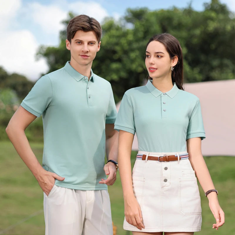 Custom Wholesale Classic Short Sleeved Golf Polo Shirt for Men and Women High Quality Blank Shirt Collar Polo Shirt