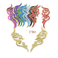 Diy Gold Silver Hot Iron-on Patch Sticker Garment Decorative Costume Dress Curtain Bedding Embellished Embroidery Applique Patch