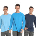 Male Long Sleeve Fishing Shirt Quick Dry 100% Polyester Performance Wear Plus Size Breathable