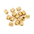 Gold Plating Stainless Steel Beads Large Hole Column Spacer Beads Tube Beads Pendant Charm for Necklace Bracelet Jewelry Making