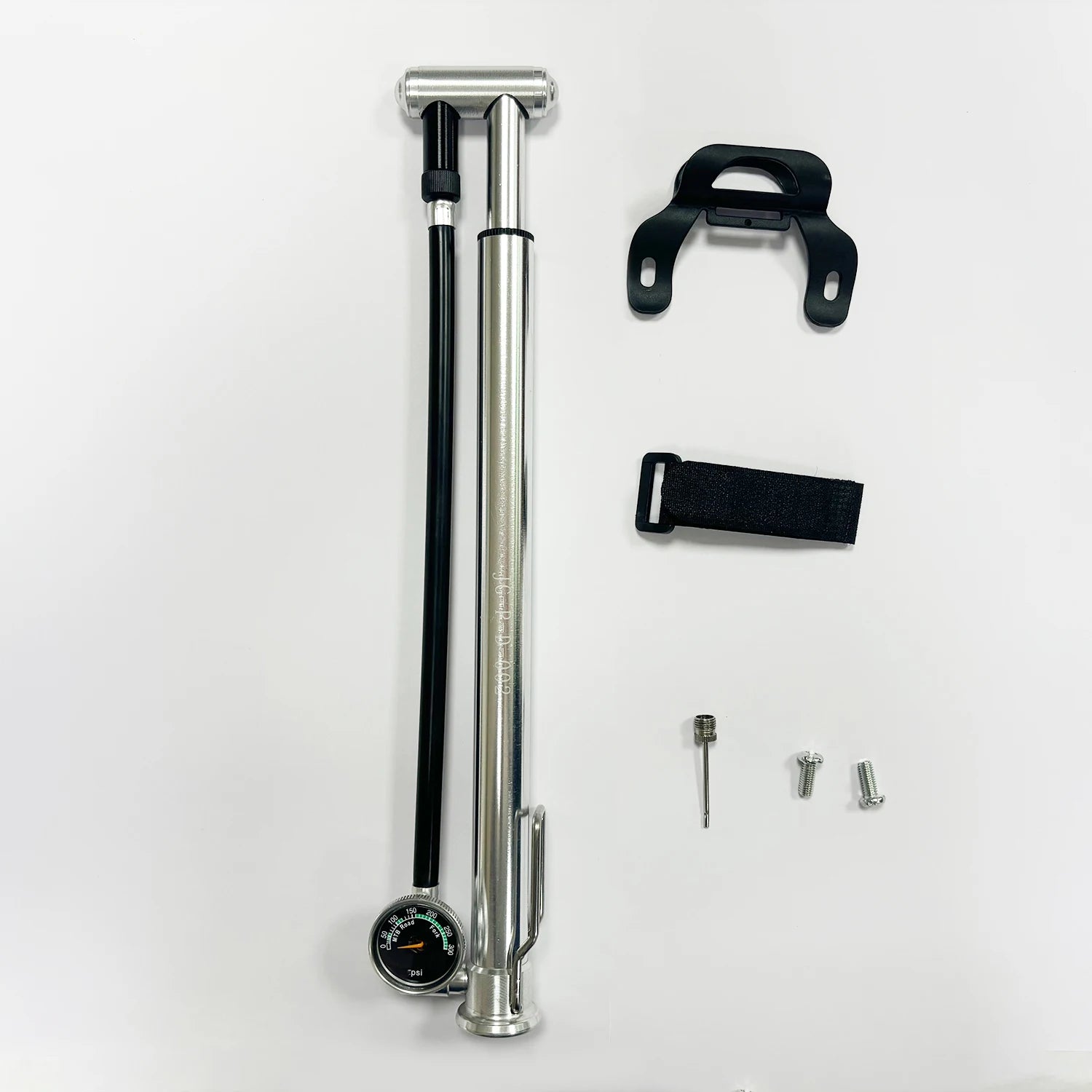 PRO STAR Foldable Pedal Mini Bike Hand Pump Gauge Aluminum Alloy 15 Bar Pressure Schrader/Presta Valves for Mountain/Road Bikes