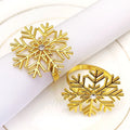 Luxury Metal Napkin Holder With Rhinestone Snowflake Fashion Table Accessories for Wedding Christmas Party Serviette Decoration