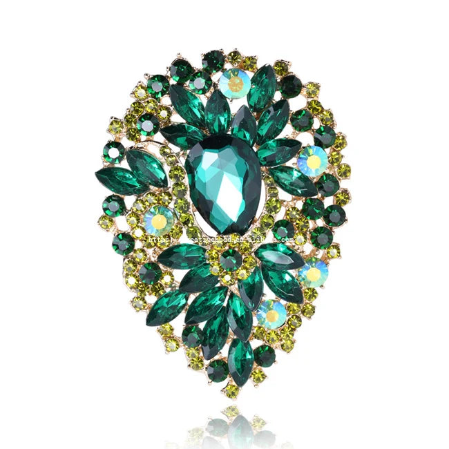 Mixed Color on Wholesale Fashion Jewelry Colour Rhinestone Brooch for Garment Decorations