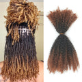KAMA Remy Human Hair Afro Kinky Curl Bulk Braiding Hair Extension 50g Machine Double Weft All Colors for Dreadlocs Twists Braids