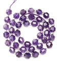 Natural Amethyst Quartz Stone Faceted Beads Gemstone Faceted Loose Beads for Jewelry Making Bracelet Necklace
