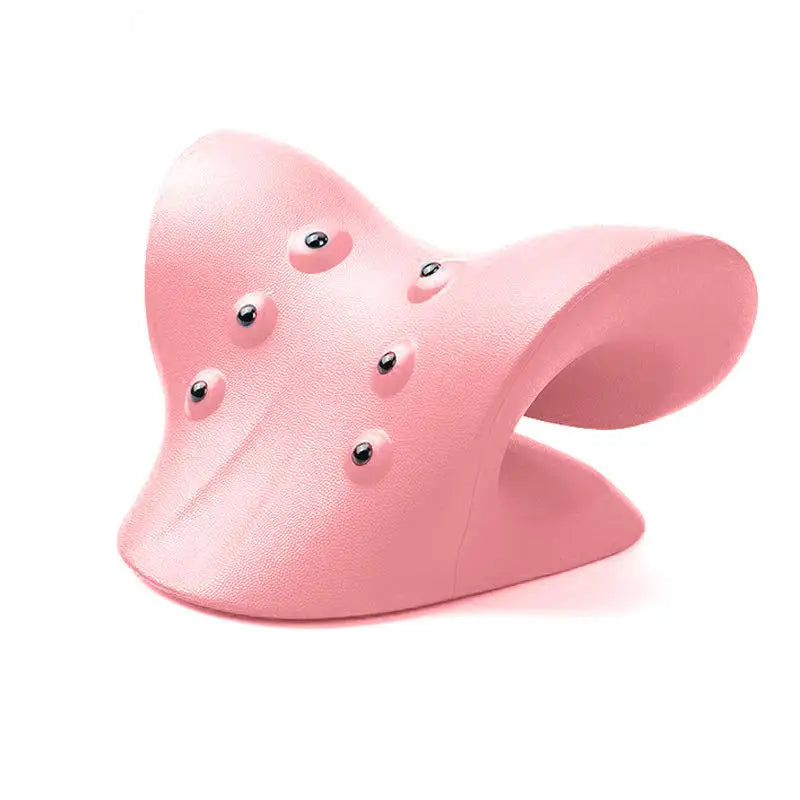 Deformable Blue Neck Massage Pillow Sports Entertainment Tool for Shoulder Neck Traction Muscle Tension Relaxation