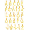Unisex Classic Style Brass Necklace Gold Plated Letter Pendant Daily Life Link Chain Necklaces Fashionable Pendant Necklace