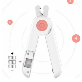 New Arrival Pet LED Nail Clip-per and Trimmer Transparent Baffle Anti Nail Splash Clip-per for Cats and Dogs