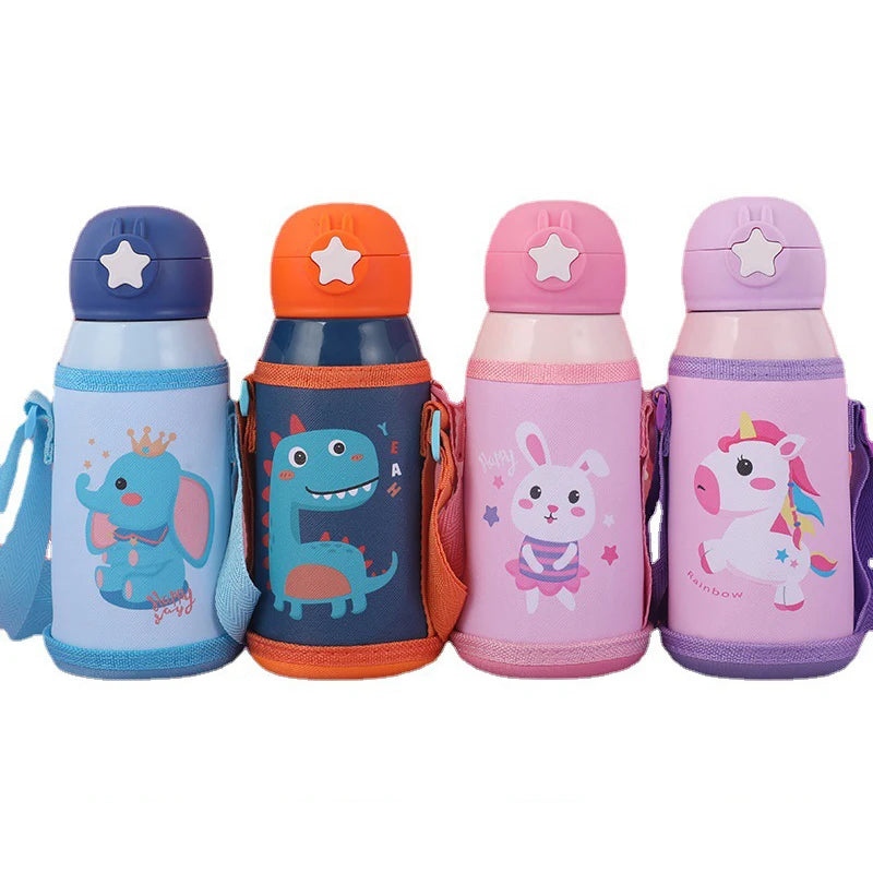 500ml Portable Tomatodo Children Vacuum Flask Bottle Botella De Agua Kawaii Insulated Stainless Steel Water Bottle With Cover