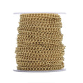 1Meter 1.6mm Side Embossed Stainless Steel Cuban Chains for Hip Hop Serpentine Necklaces Bracelets Jewelry Making Accessories