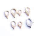 Wholesale Inlaid Zircon Lobster Clasp Keychain Bracelet Necklace Brass Clasps Jewelry Accessory