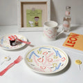 Solhui Handmade Pottery Tulip Flower Decorative Plates