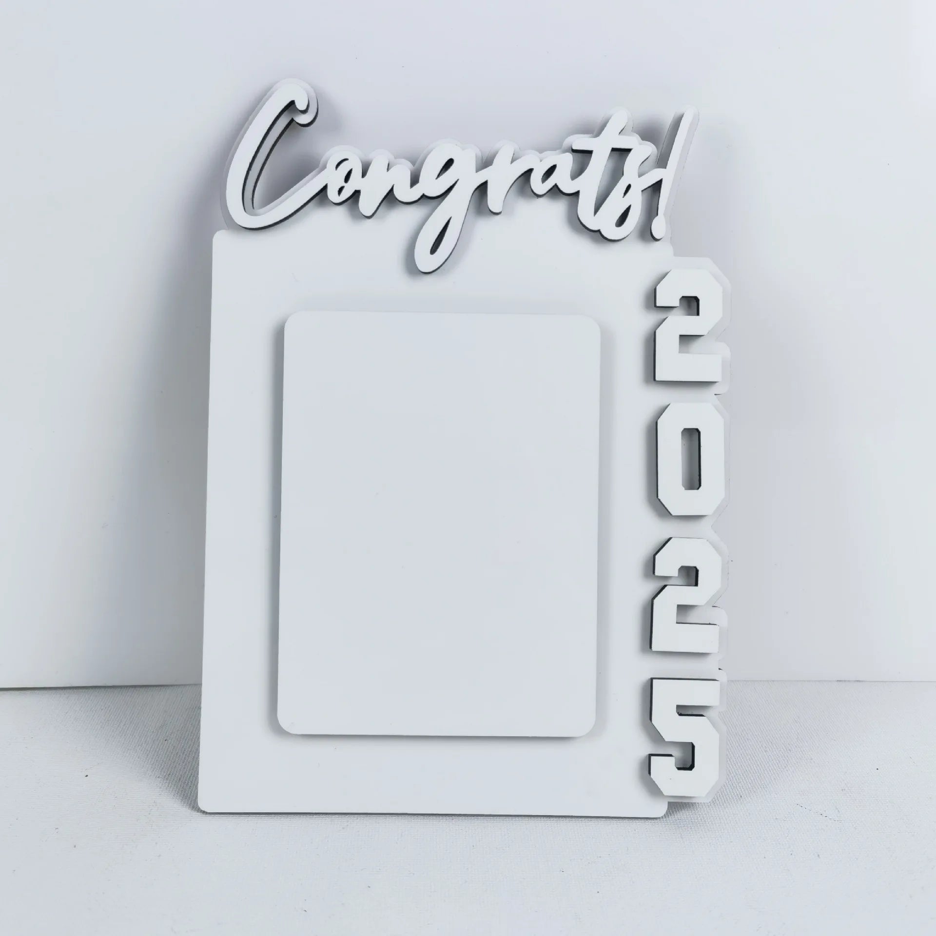 Customized Congrats Wooden Photo Frame Sublimation Blank 2025 MDF Plaque