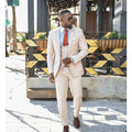 New Men's Suit 3 Pieces Blazer Vest Pants One Button Formal Work Wear Wedding Groom Formal Tailored Costume Homme