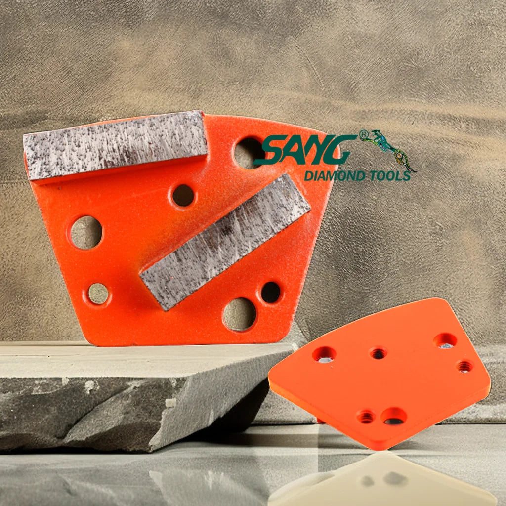 Wholesale Top Quality EZ Change Concrete  Terreco Grinding Tool with Double bar Segment Screw Magnetic Diamond Tools