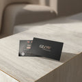Hot Sale Custom Rose Gold Foil Hot Stamping Business Cards Glossy Design Offset Paper Name Card with Printed Logo