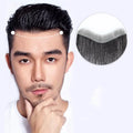 LLBeauty AU Frontal Male Human Hair Patch Hand-tied  V-type Bio Skin 17x2.5cm  Frontal Hairline Pieces for Recessing Hairline