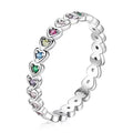 Valentine's Day Couple Ladies Gift Sterling Silver S925 Colorful Ring Wholesale