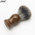 logo Custom 2pcs Shaving Brush Set Acrylic Handle Synthetic Hair Knot Beard Brush with Metal Stand