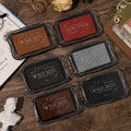 New 6-Color Flash Stamp Ink Pad Non-Toxic and Fresh Metallic Pigment Plastic Material