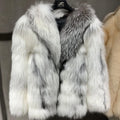 Real Fur Jacket Long Sleeve Ladies Fox Coat Women Natural Fur Cloth