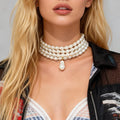 Fashionable Simple Layered Pearl Beaded Chains Choker Necklace for Women Trendy Charms Collar Accessories 2025 Fashion Jewelry