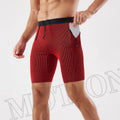 2025 New Sport Short Man Quick Drying Ribbed Drawstring Slim Fit Breathable Shorts for Men Sport