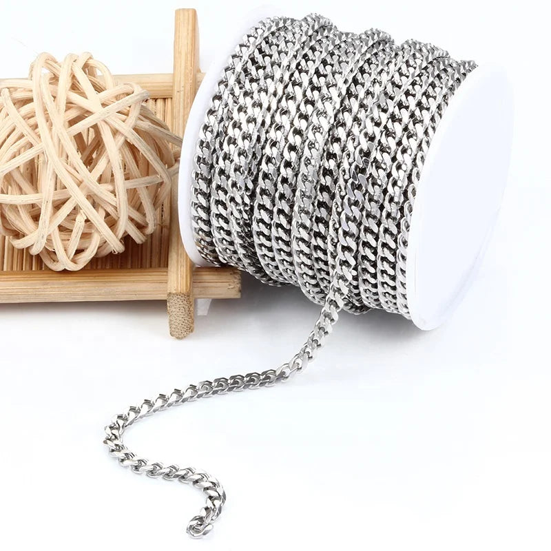 Wholesale Cuban Chain Necklace Basic Punk Stainless Steel Link Chain Chokers Vintage for Men Women
