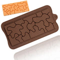 1057 Food Grade High Temperature Resistant Long Biscuit Mold Whole Puzzle Chocolate Mold Waffle Style Shape Candy Silicone  Bpa
