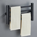 Black Wall Mounted Electric Radiator Dryer Heated Bathroom Accessories Towel Warmer Rack Feature Heater