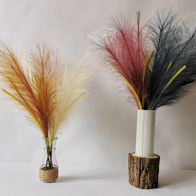 Cross Border Hot Sale Artificial Faux Pampas Grass for Wedding Centerpieces Decoration