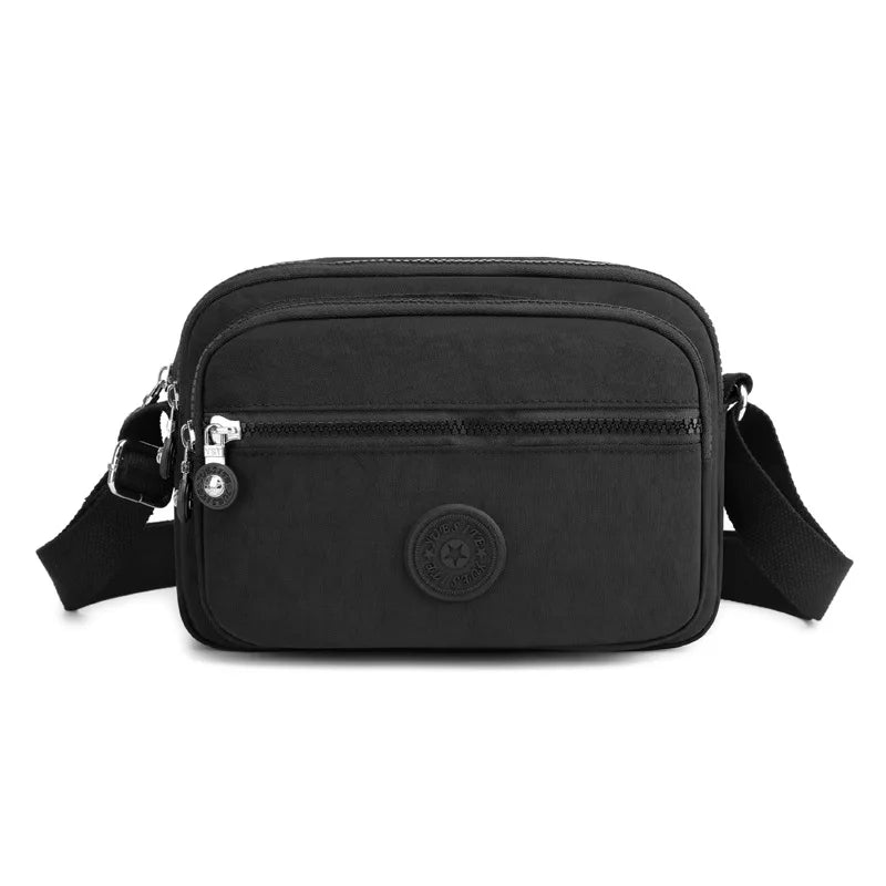 Wholesale Nylon Custom Logo Outdoor Casual Travel Large Capacity Shoulder Bag Crossbody Woman
