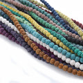12MM Lava Round Genuine Stone Beading Loose Gemstone Hole Size Beads for Oil Yoga Bracelet Necklace Earrings Jewelry