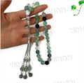 High Grade 10mm Natural Green Phantom Ghost Quartz Crystal 33Pcs Allah Rosary  Tasbih Prayer Beads Sibha Islamic Gifts Tasbeeh
