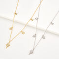 FUAMAY Woman Minimal Star Sign Design Silver Necklaces with  Starburst North Star Necklace 925 Silver