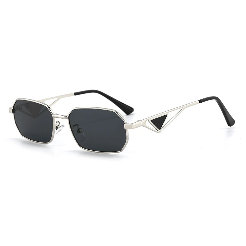 New Fashion UV400 Luxury Vintage Sunglasses for Men Women Gray Frame Camping Stylish Travel Eyeglasses