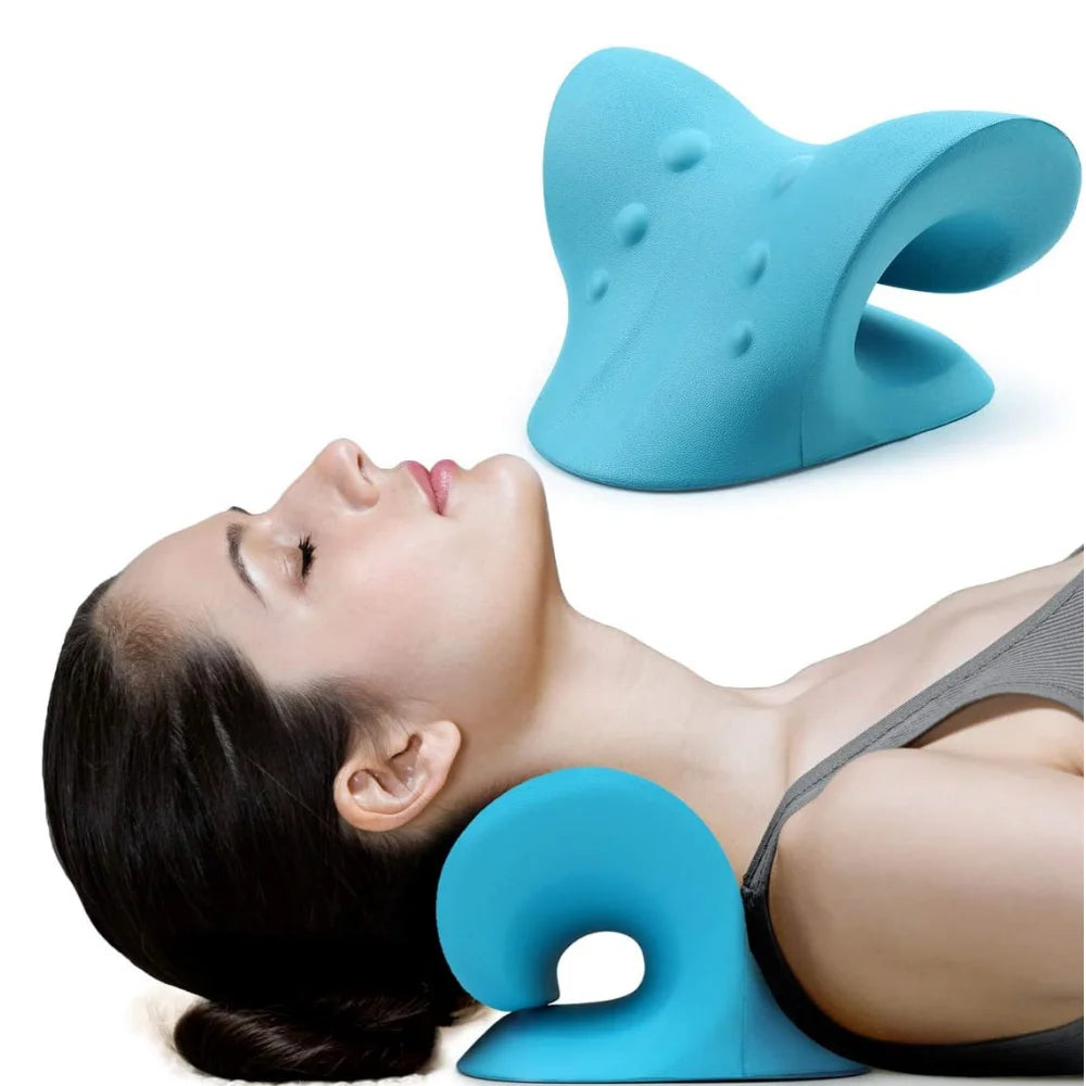 Neck Shoulder Relaxer Stretcher Cervical Traction Device Chiropractic Pillow Neck Cloud for Pain Relief Cervical Spine Alignment