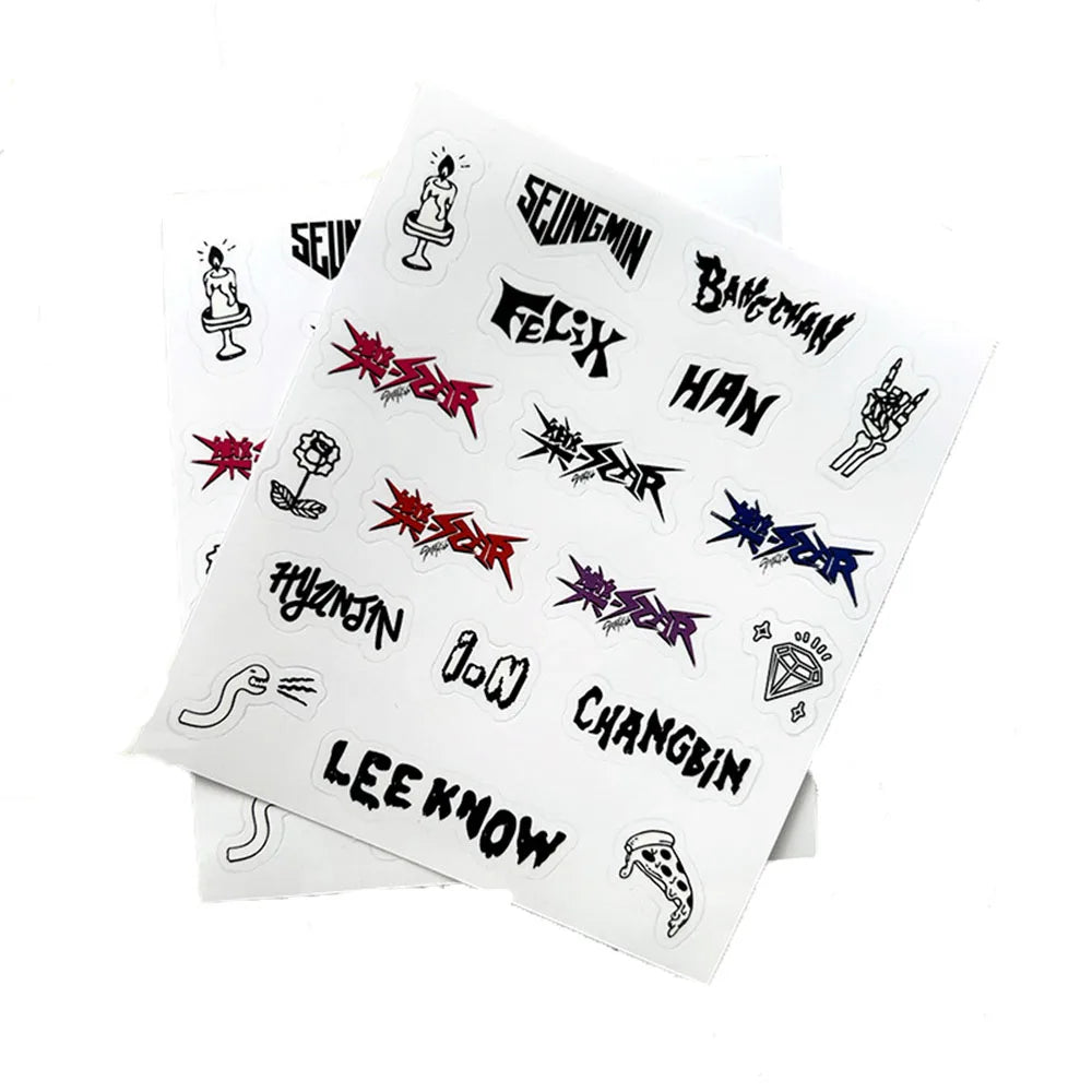 KPOP Stray Kids ROCK-STAR PVC Transparent Stickers Waterproof Name Creative Sticker for Hand-account Phone Luggage Fans Gift