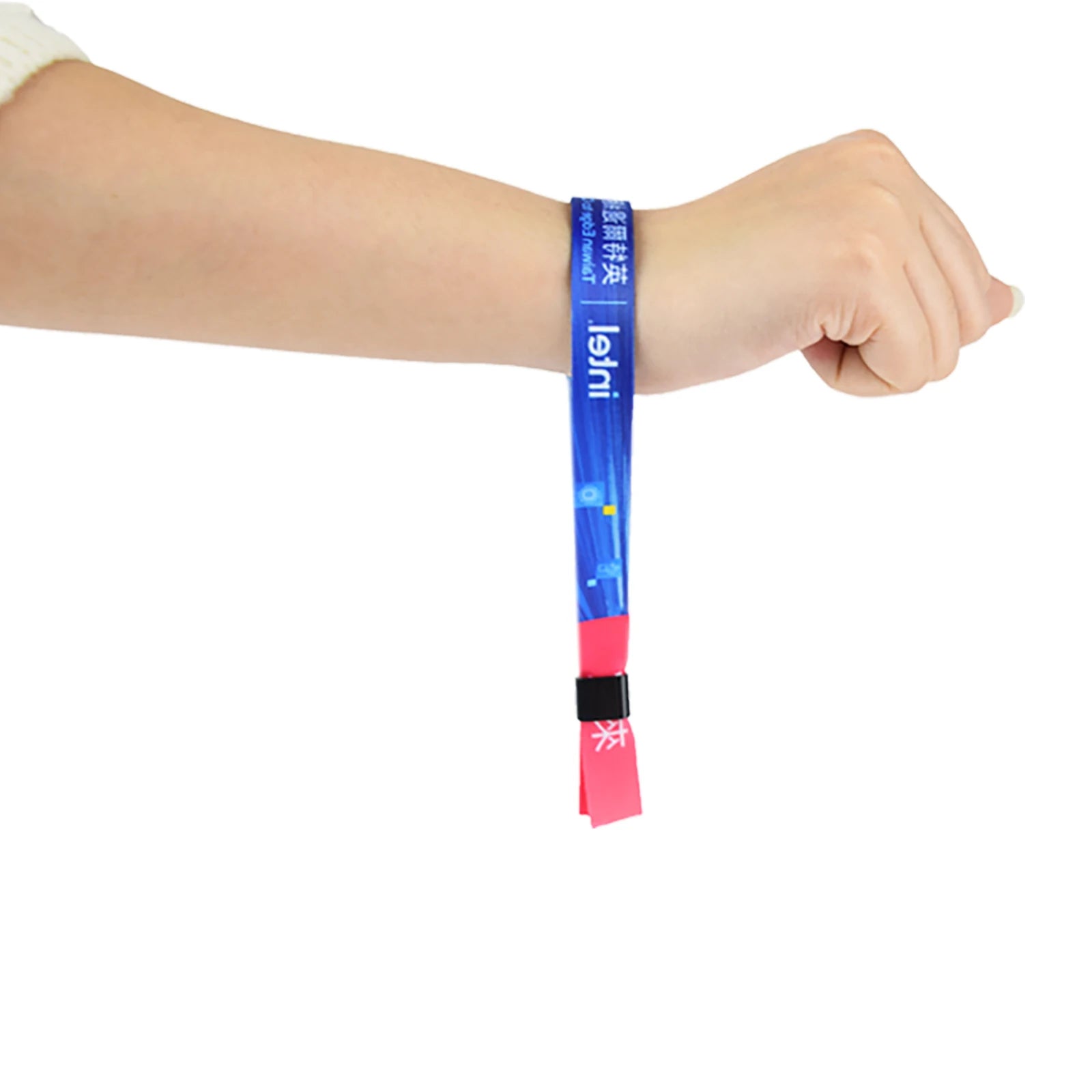 Lebei  Logo Fabric Polyester Lanyard With Logo Custom Short Strap Innovative Printed Personalized Disposable Wristband Ticket