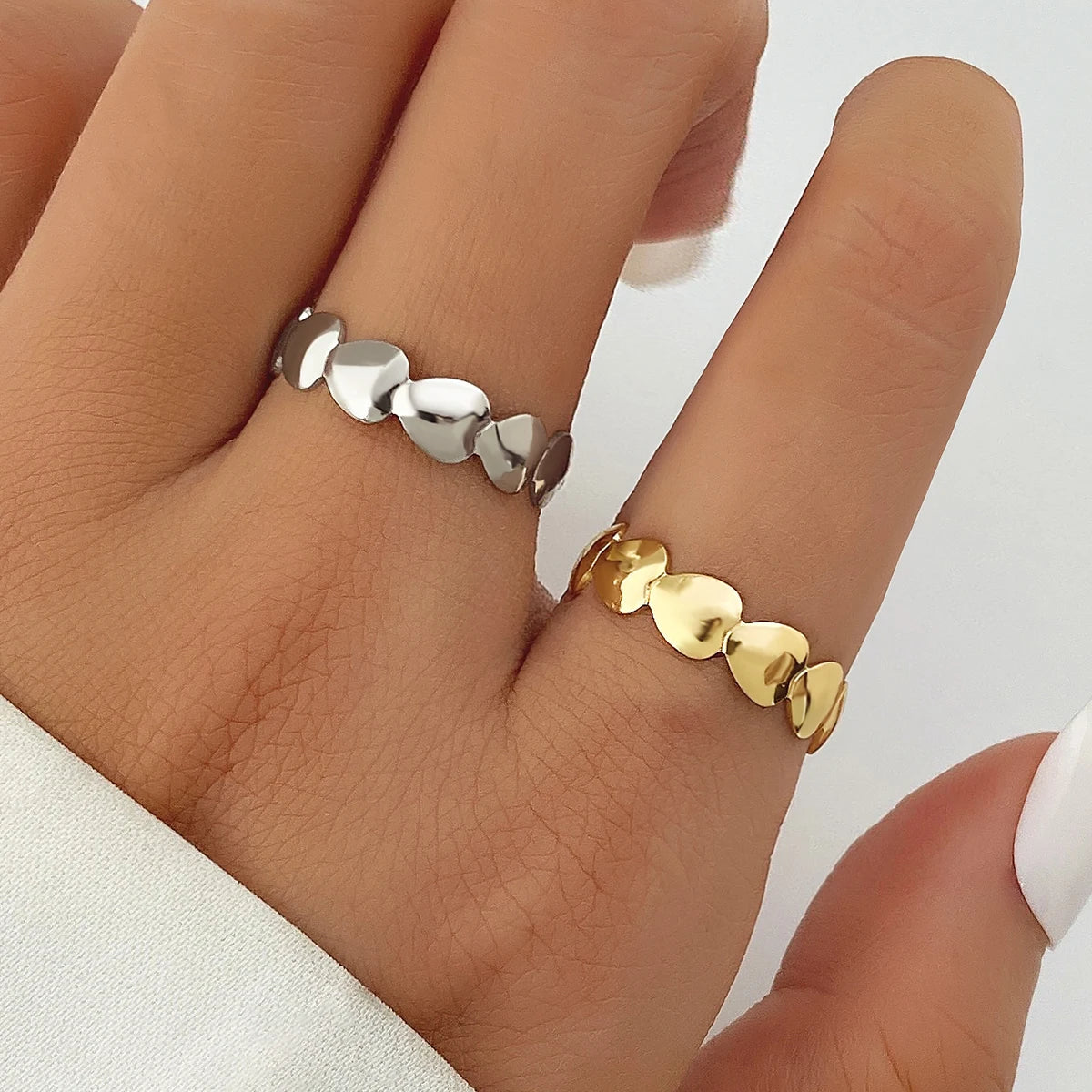 VKME New Jewelry Simple Fashion Love Heart Couple Ring