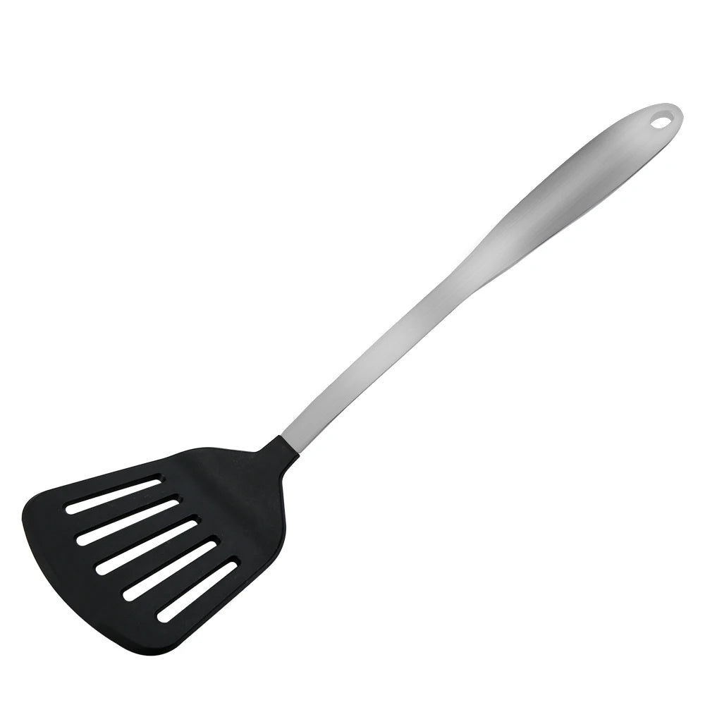 Slotted Turner with Stainless Steel Nylon Turner Kitchen Accessories Nylon Utensil Turner Chef Kitchen Tools