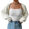 2026 Spring Custom Logo Top New Women Balletcore Ribbed Knit Raglan LongSleeve Crop Top Open Front Cardigan