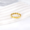 European American Trends Waterproof Stainless Steel Ring Jewelry Non Tarnish Plated 18k Gold Full Circle Love Ring